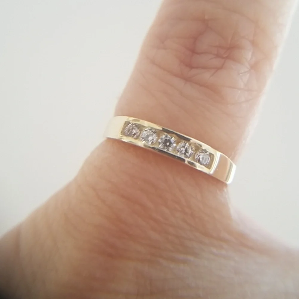 Baby kids Dainty 14k Yellow gold Wedding Band pinky ring size 2 3